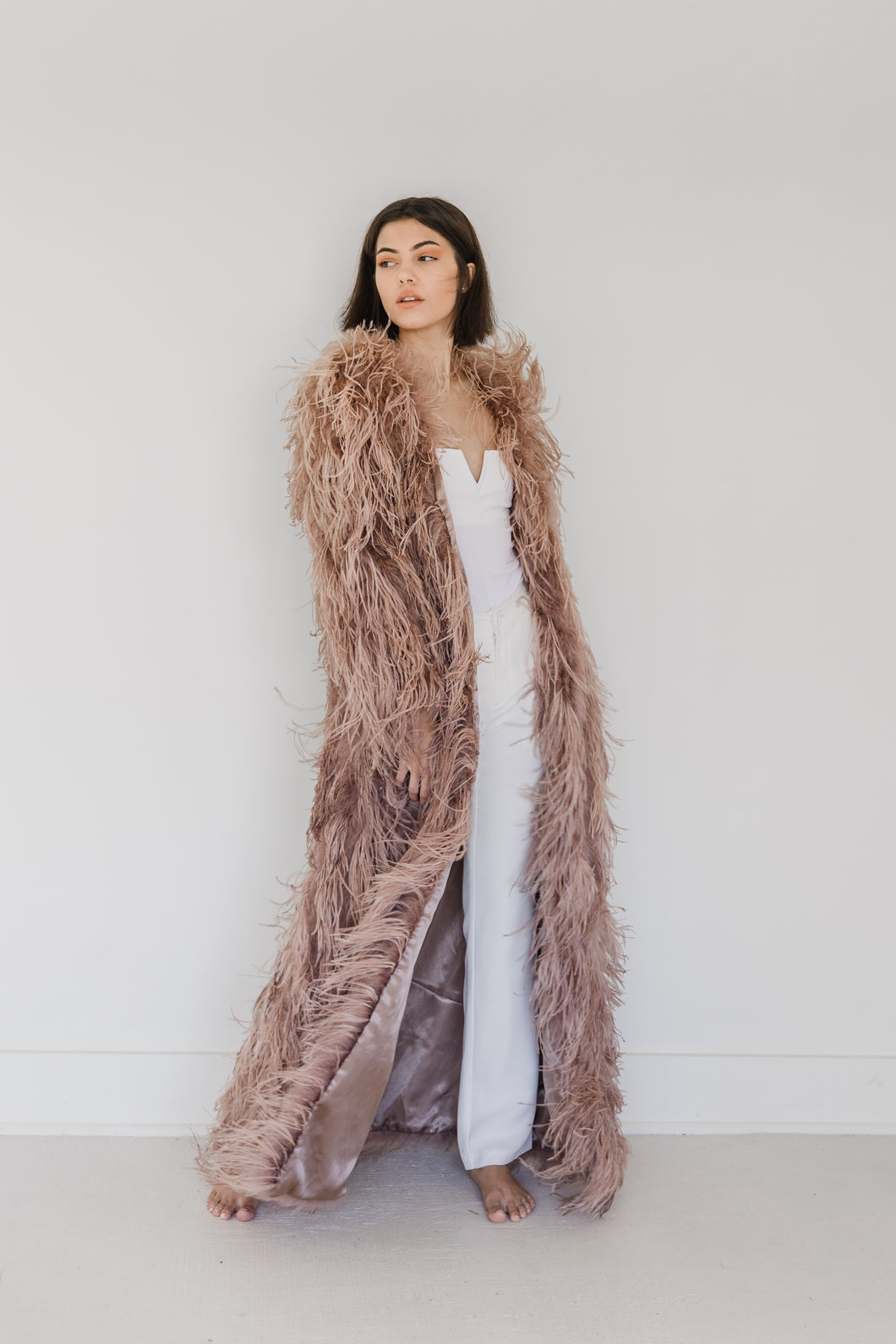 Lita Feather Coat by Fleury